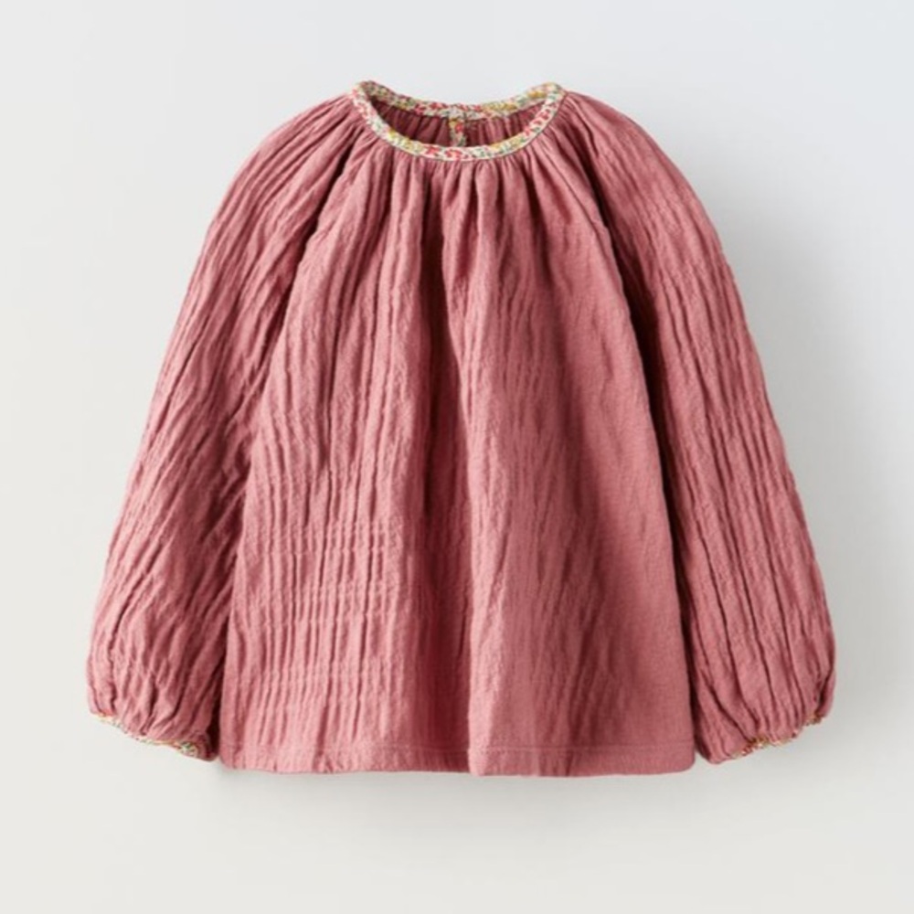 NWT Zara organic cotton blouse 1.5Y
